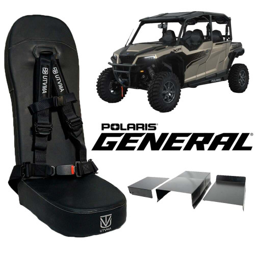 UTVMA '16-'25 Polaris General 4 Rear Bump Seat w/ Console Delete Kit
