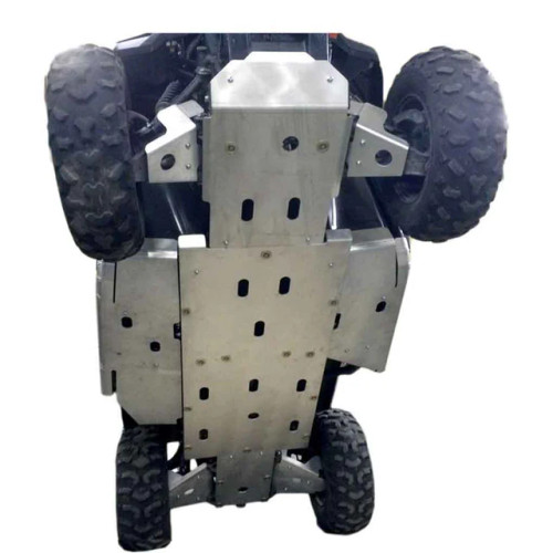 Ricochet Offroad complete skid plate set Honda Pioneer 500 520 with A-arm guards rock sliders and full frame protection installed