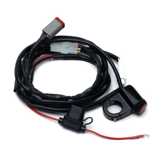 Baja Designs Squadron 2.0 4-Pin Motorcycle Deutsch Universal Wiring Harness w/ Switch