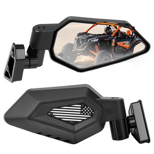 Kemimoto Can-Am Maverick X3 Side Mirrors US Flag Pattern