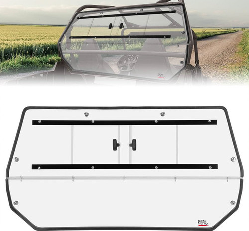 Kemimoto Polaris RZR 570/800 Full Rear Windshield with Sliding Window