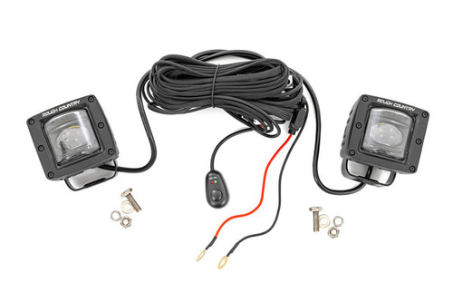 Rough Country UTV 2 Inch Black Series (Yellow) LED Light Pods