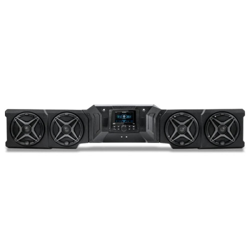 SSV Works Can-Am Defender HD10/HD11 Plug-&-Play 4-Speaker Overhead Sound Bar w/JVC MR305 Bluetooth