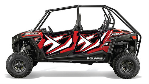 Trail Armor Polaris RZR 4 900 Trail Armor GenX Slide On Four Door Graphics Kit Havasu Red Pearl