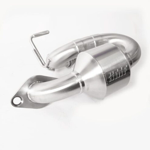 HMF Performance Mid-Core Exhaust System installed on a 2026 Kawasaki Teryx H2 featuring stainless steel construction, increased exhaust flow, deep performance sound, and up to 13 horsepower gain.