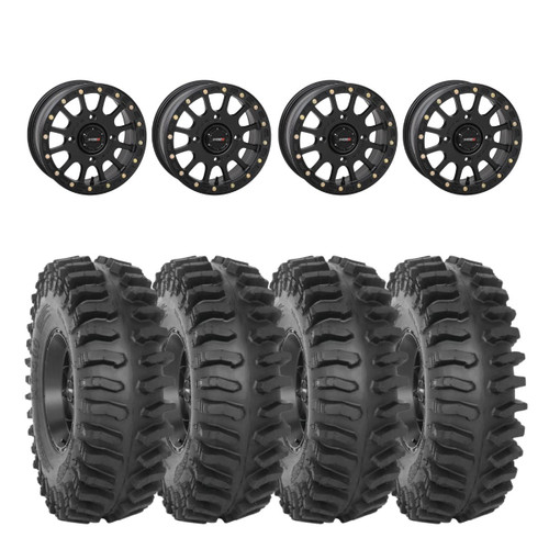 System 3 Matte Black SB-5 Beadlock & System 3 Extreme Trail Radial XT400 Wheel & Tire Kit