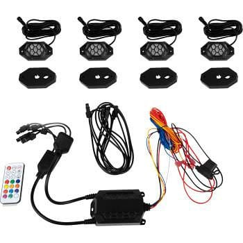 Moose - Universal Utv Rock Light Kit - Rgb - 4 / 8 Pods