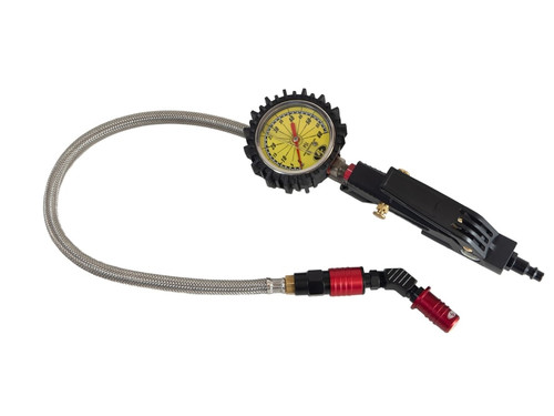 Power Tank Trooper Red - 60 Psi Analog Ventoso Modular Tire Inflator Gauge