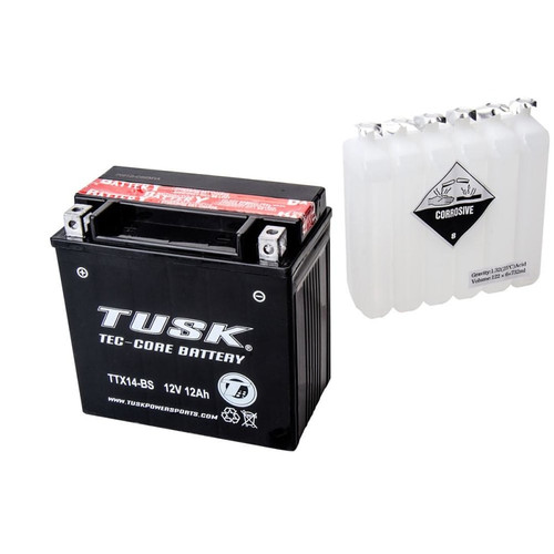 Tusk Tec-core Battery With Acid Ttx14bs Maintenance-free