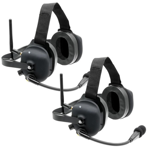 Rugged Radios Wireless Double Talk Dual Headset Intercom System