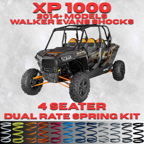 Polaris RZR XP 1000 4 Seater Dual Rate Spring Kit (Walker Evans Shocks)(2014+) - Full Kit
