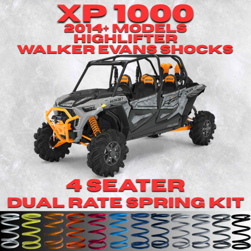 Polaris RZR XP 1000 Highlifter 4 Seater Dual Rate Spring Kit (Walker Evans Shocks)(2014+) - Full Kit