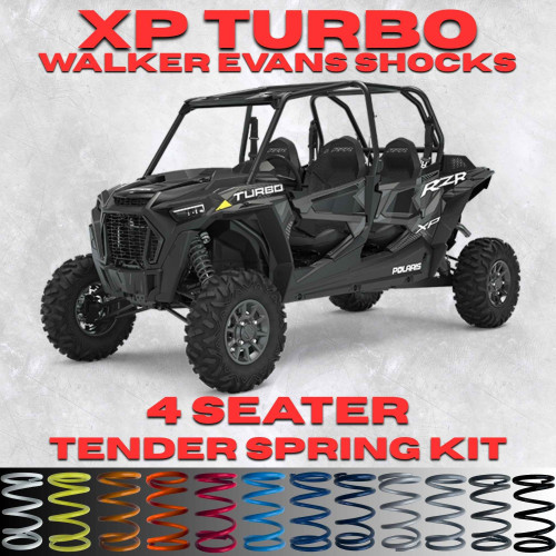 Polaris RZR XP Turbo 4 Seater Tender Spring Kit (Walker Evans Shocks) - Full Kit