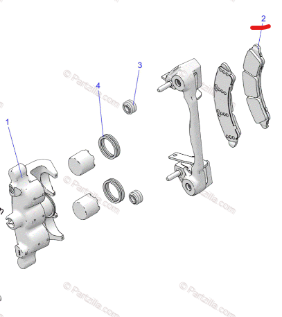 Polaris RZR Turbo R/Pro S OE Brake Pads