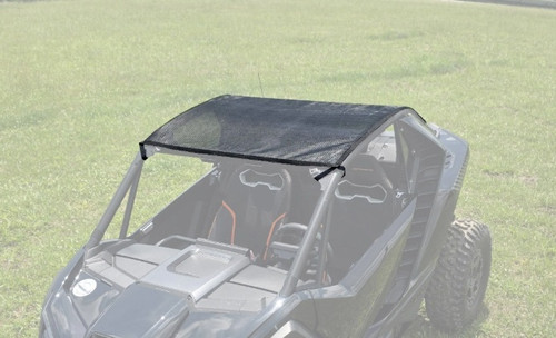 3 Star Mesh Roof installed on a CFMOTO ZForce Z10 featuring durable 10 oz. vinyl-coated polyester mesh that provides UV protection, shade, and maximum airflow while maintaining the open-air off-road riding experience.