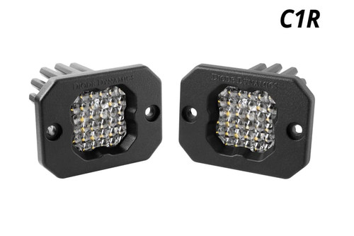 Diode Dynamics Universal Stage Series C1r White Flood Flush Mount Led Pod (pair)