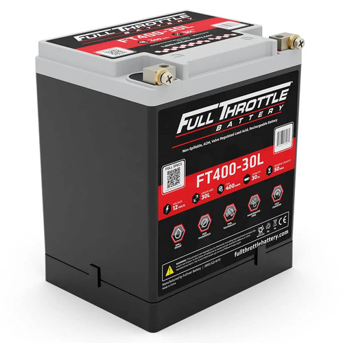 Full Throttle Battery Ft400-30l Agm Battery For Arctic Cat Prowler Pro - High Performance Stock Replacement