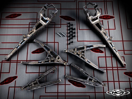 HCR Racing Can-Am Maverick X3 64 to 72 inch Duner Conversion Kit with Elite Alloy A-Arms, Rhino 2.0 Axles, ZRP Tie Rods, and Billet Radius Rods for 64-inch Can-Am Maverick X3 models