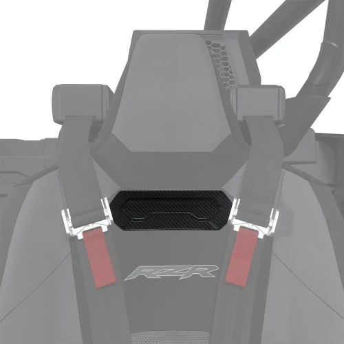 Polaris RZR Pro R Boost Pro XP Pro S genuine carbon fiber seat bezel interior trim accessory installed on seat base