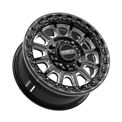 MetalFX Rampage Beadlock (4-lug) - Gloss Black Contrast Cut