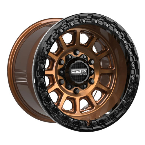 MetalFX Rampage 6R Beadlock - Smoked Bronze w/ Gloss Black Ring