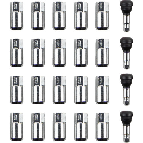 Moose - 12 mm x 1.50 Lug Nuts w/ Valve Stems - 20 Pack
