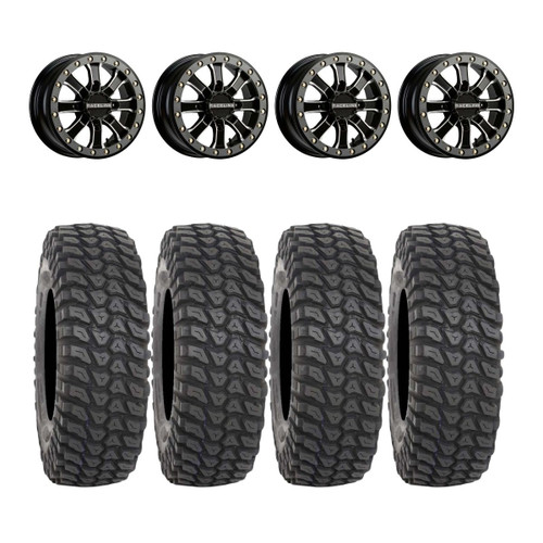 Raceline A71MB Mamba Beadlock & System 3 XCR350 Radial UTV Wheel & Tire Kit
