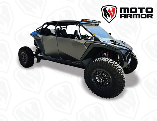 Moto Armor - Polaris RZR 4 Pro XP/S/R (2025+) Black Aluminum Doors