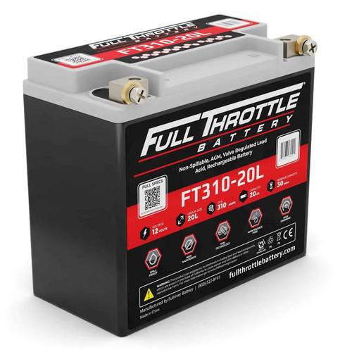 Full Throttle Battery Ft310-20l Agm Battery For Can-am Commander - High Performance Stock Replacement