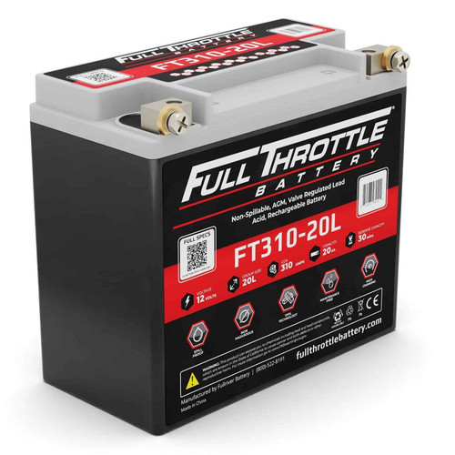 Full Throttle Battery Ft310-20l Agm Battery For Polaris Rzr 800 - High Performance Stock Replacement