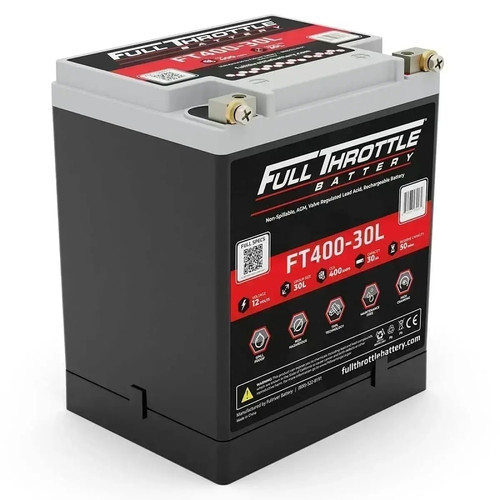 Full Throttle Battery Ft400-30l Agm Battery For Polaris Ranger Xp 900 - High Performance Stock Replacement