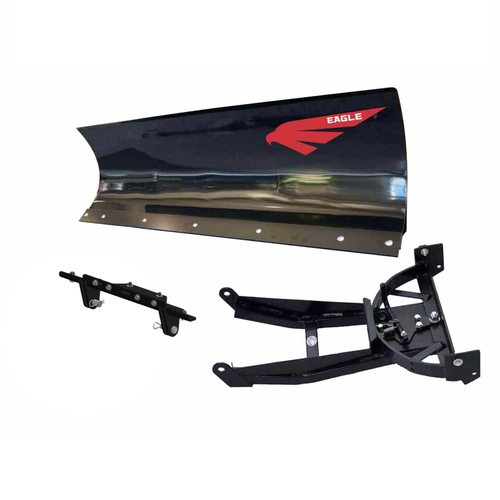 Eagle Plow - Kawasaki Mule Straight Blade Front-Mount Complete Snow Plow Kit