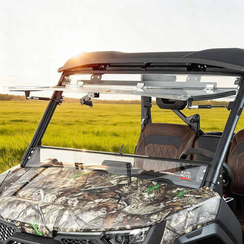 Kemimoto - CFMOTO UFORCE U10 3-IN-1 Flip Windshield (Not Fit Grab Handle)