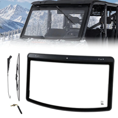 Kemimoto - Polaris Ranger 1000 / XP 1000 / 900 / XP 900 7MM Laminated Glass Windshield w/ Manual Wipers