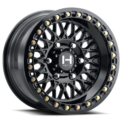 Hostile H301 Jackal 6 Lug Beadlock - Gloss Ashpalt