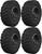 Polaris RZR 200 Pro Armor Wheel & Tire Set: Combat x Youth Crawler - Red