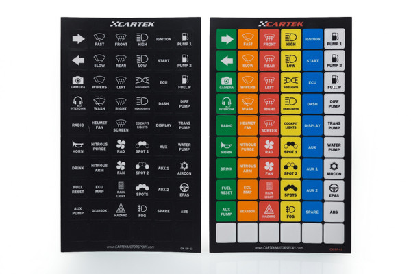 Cartek Power Distribution Panel Label Set (Standard) (CTK-SP-03)