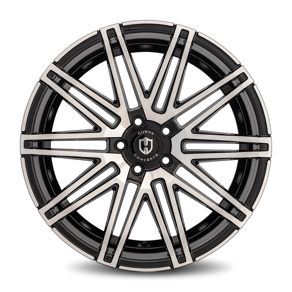 Curva Concepts C48 20x10.5 5x114.3 40 73.1 Gloss Black Machine Face (CUR-C48-201051144073BMF)