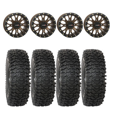 System Sb4 Rim System 3 Bronze SB-4 Beadlock Crawler Wheel Tire Kit