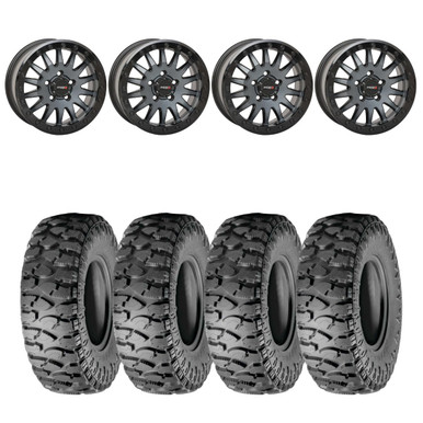 20 Inch Boss Rims Grey System 3 Matte Brushed Grey Boss Wheel Tire Kit