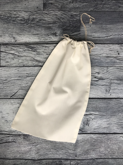 100 CT 8 X 10 Classic Natural Cotton Double Drawstring Bags