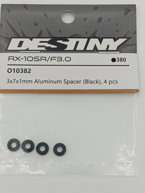 Destiny Aluminum Spacers 3x7x1.0mm (4)