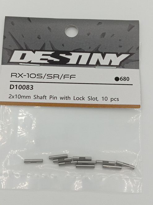 2x10mm Shaft Pin with Lock Slot (10)