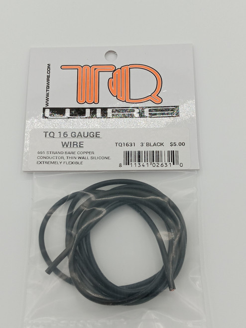 TQ Wire 16ga Black 3'