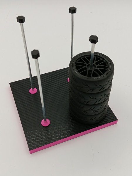 Touring Car Tire Holder - Pink/Black