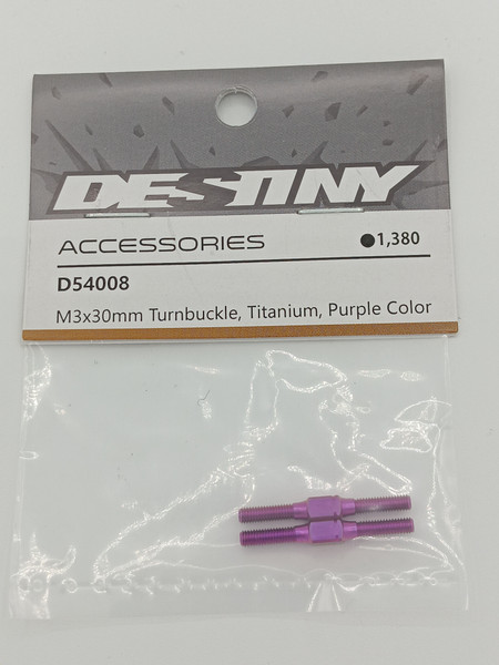 M3x30mm Purple Titanium Turnbuckle (2)