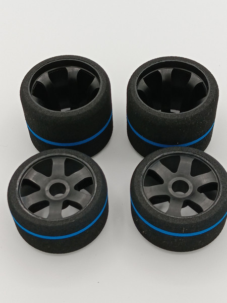 1 Set of Ulti 12th Scale Blue Stripe Spec Tires