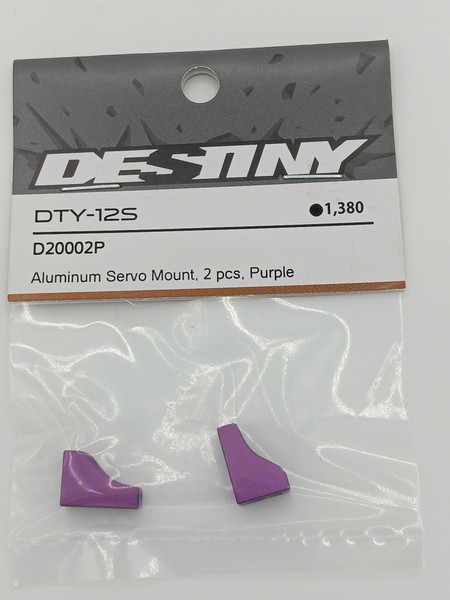 Aluminum Servo Mount (2) DTY-12S Purple