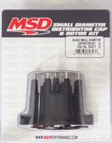 Msd Ignition Distributor Cap & Rotor Kit Small Diameter Black 84317
