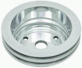 Racing Power Co-Packaged Pol Alum Sbc Double Gro Ove Pulley R9485Pol